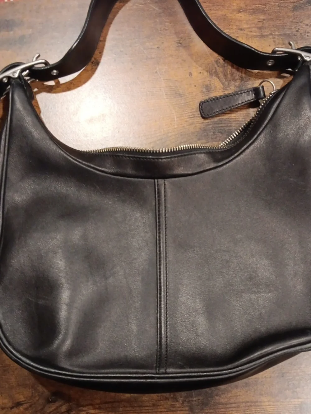 Vintage Coach Legacy West Zoe Black Leather Hobo Bag 9342